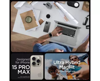 Чехол для iPhone 15 Pro Max Spigen Ultra Hybrid MagFit Graphite (ACS06577)