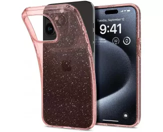 Чохол для iPhone 15 Pro Spigen Liquid Crystal Glitter Rose Quartz (ACS06702)