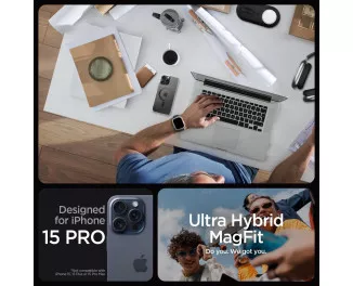 Чехол для iPhone 15 Pro Spigen Ultra Hybrid MagFit Carbon Fiber (ACS06717)