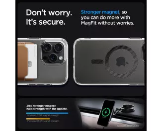 Чехол для iPhone 15 Pro Spigen Ultra Hybrid MagFit Carbon Fiber (ACS06717)