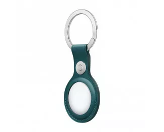 Чехол для поискового брелка Apple AirTag Leather Key Ring Forest Green (MM073)