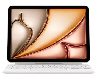 Чехол-клавиатура Apple Magic Keyboard для iPad Air 11 2025/2024 Ukrainian White (MDFV4UA/A)