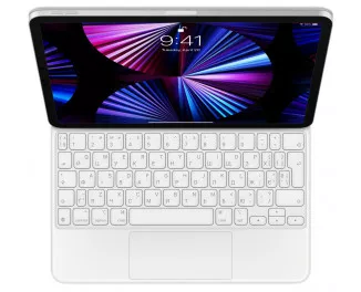 Чехол-клавиатура Apple Magic Keyboard для iPad Air 11 2025/2024 Ukrainian White (MJQJ3UA/A)