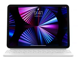 Чехол-клавиатура Apple Magic Keyboard для iPad Air 11 2025/2024 Ukrainian White (MJQJ3UA/A)