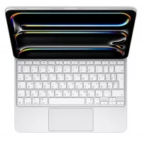 Чехол-клавиатура Apple Magic Keyboard для iPad Pro 11 2024 Ukrainian White (MWR03UA/A)