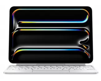 Чехол-клавиатура Apple Magic Keyboard для iPad Pro 11 2024 Ukrainian White (MWR03UA/A)