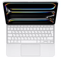 Чохол-клавіатура Apple Magic Keyboard для iPad Pro 13 2024 Ukrainian White (MWR43UA/A)