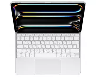Чохол-клавіатура Apple Magic Keyboard для iPad Pro 13 2024 Ukrainian White (MWR43UA/A)