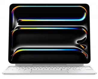 Чехол-клавиатура Apple Magic Keyboard для iPad Pro 13 2024 Ukrainian White (MWR43UA/A)