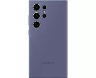 Чехол Samsung для Galaxy S24 Ultra (S928), Silicone Case, филетовый