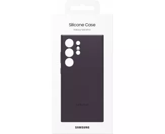 Чехол Samsung для Galaxy S24 Ultra (S928), Silicone Case, фиолетовый темный