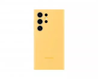 Чехол Samsung для Galaxy S24 Ultra (S928), Silicone Case, желтый