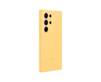 Чехол Samsung для Galaxy S24 Ultra (S928), Silicone Case, желтый