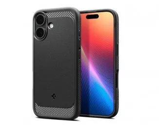 Чехол Spigen для iPhone 17, Rugged Armor MagFit, Matte Black