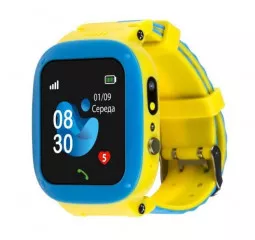 Детские умные часы AmiGo GO004 Splashproof Camera+LED GLORY Blue-Yellow (UA)