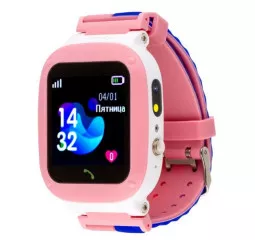 Детские умные часы AmiGo GO004 Splashproof Camera+LED Pink (UA)