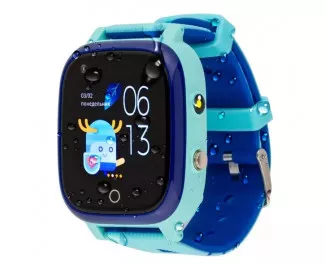 Детские умные часы AmiGo GO005 4G Wi-Fi Thermometer Blue (UA)