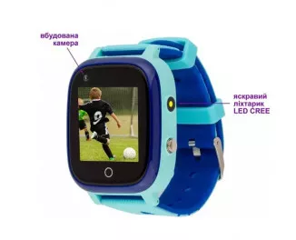 Детские умные часы AmiGo GO005 4G Wi-Fi Thermometer Blue (UA)