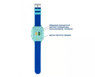 Детские умные часы AmiGo GO005 4G Wi-Fi Thermometer Blue (UA)