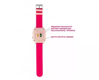 Детские умные часы AmiGo GO005 4G Wi-Fi Thermometer Pink (UA)
