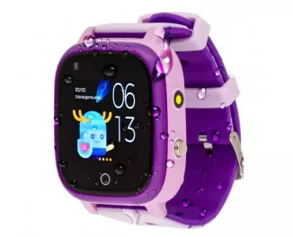 Детские умные часы AmiGo GO005 4G Wi-Fi Thermometer Purple (UA)