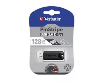 Флешка USB 3.0 128Gb Verbatim PinStripe Black (49319)