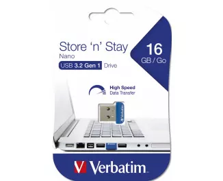 Флешка USB 3.0 16Gb Verbatim Store 'n' Stay NANO Blue (98709)