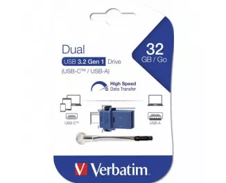 Флешка USB 3.0 32Gb Verbatim Dual USB Drive (49966)