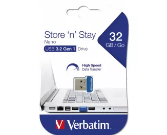Флешка USB 3.0 32Gb Verbatim Store 'n' Stay NANO Blue (98710)
