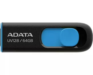 Флешка USB 3.0 64Gb ADATA UV128 Black/Blue (AUV128-64G-RBE)