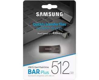 Флешка USB 3.1 512Gb Samsung Bar Plus Titanium Gray (MUF-512BE4/APC)