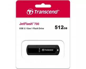 Флешка USB 3.1 512Gb Transcend JetFlash 700 Black (TS512GJF700)