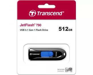 Флешка USB 3.1 512Gb Transcend JetFlash 790 Black (TS512GJF790K)