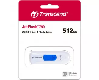 Флешка USB 3.1 512Gb Transcend JetFlash 790 White (TS512GJF790W)