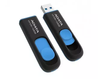 Флешка USB 3.2 128Gb ADATA UV128 Black/Blue (AUV128-128G-RBE)