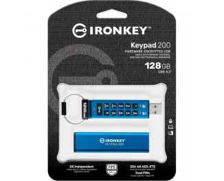 Флешка USB 3.2 128Gb Kingston 128GB IronKey Keypad 200 (IKKP200/128GB)