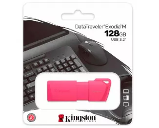 Флешка USB 3.2 128Gb Kingston DataTraveler Exodia M Pink (KC-U2L128-7LN)
