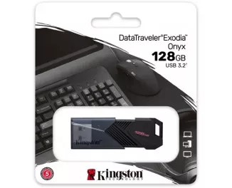 Флешка USB 3.2 128Gb Kingston DataTraveler Exodia Onyx Black (DTXON/128GB)