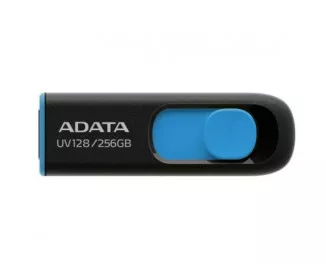Флешка USB 3.2 256Gb ADATA UV128 Black/Blue (AUV128-256G-RBE)