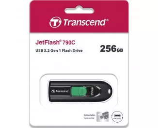 Флешка USB 3.2 256Gb Transcend JetFlash 790C Black (TS256GJF790C)