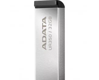 Флешка USB 3.2 32Gb ADATA UR350 Silver/Black (UR350-32G-RSR/BK)