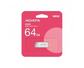 Флешка USB 3.2 64Gb ADATA UR350 Silver/Beige (UR350-64G-RSR/BG)