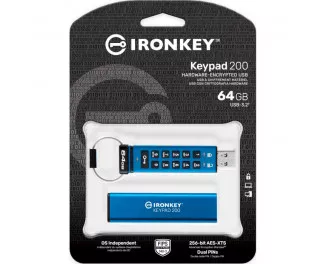 Флешка USB 3.2 64Gb Kingston 64GB IronKey Keypad 200 (IKKP200/64GB)
