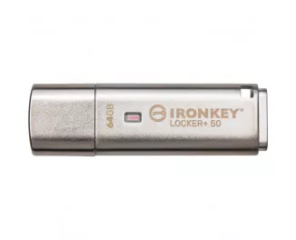 Флешка USB 3.2 64Gb Kingston 64GB IronKey Locker Plus 50 (IKLP50/64GB)