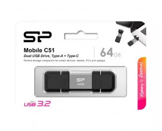 Флешка USB 3.2 64Gb Silicon Power Mobile C51 (SP064GBUC3C51V1S)