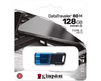 Флешка USB-C 3.2 128Gb Kingston DataTraveler 80 M Blue/Black (DT80M/128GB)