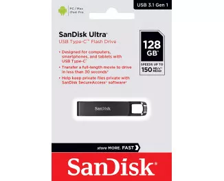 Флешка USB Type-C 128Gb SanDisk Ultra Black (SDCZ460-128G-G46)