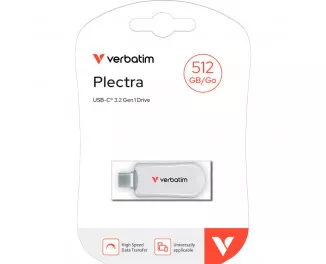 Флешка USB Type-C Verbatim 512GB Plectra White (30231)