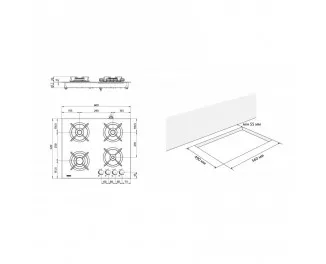 Газова варильна поверхня ELEYUS ASTRA 60 WH CF