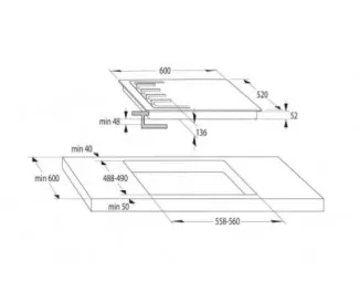 Газовая варочная поверхность Gorenje GT6D42AB (737674)